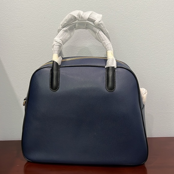 Vera Bradley Bowled Over Bag Classic Navy Genuine Leather - Picture 5 of 17